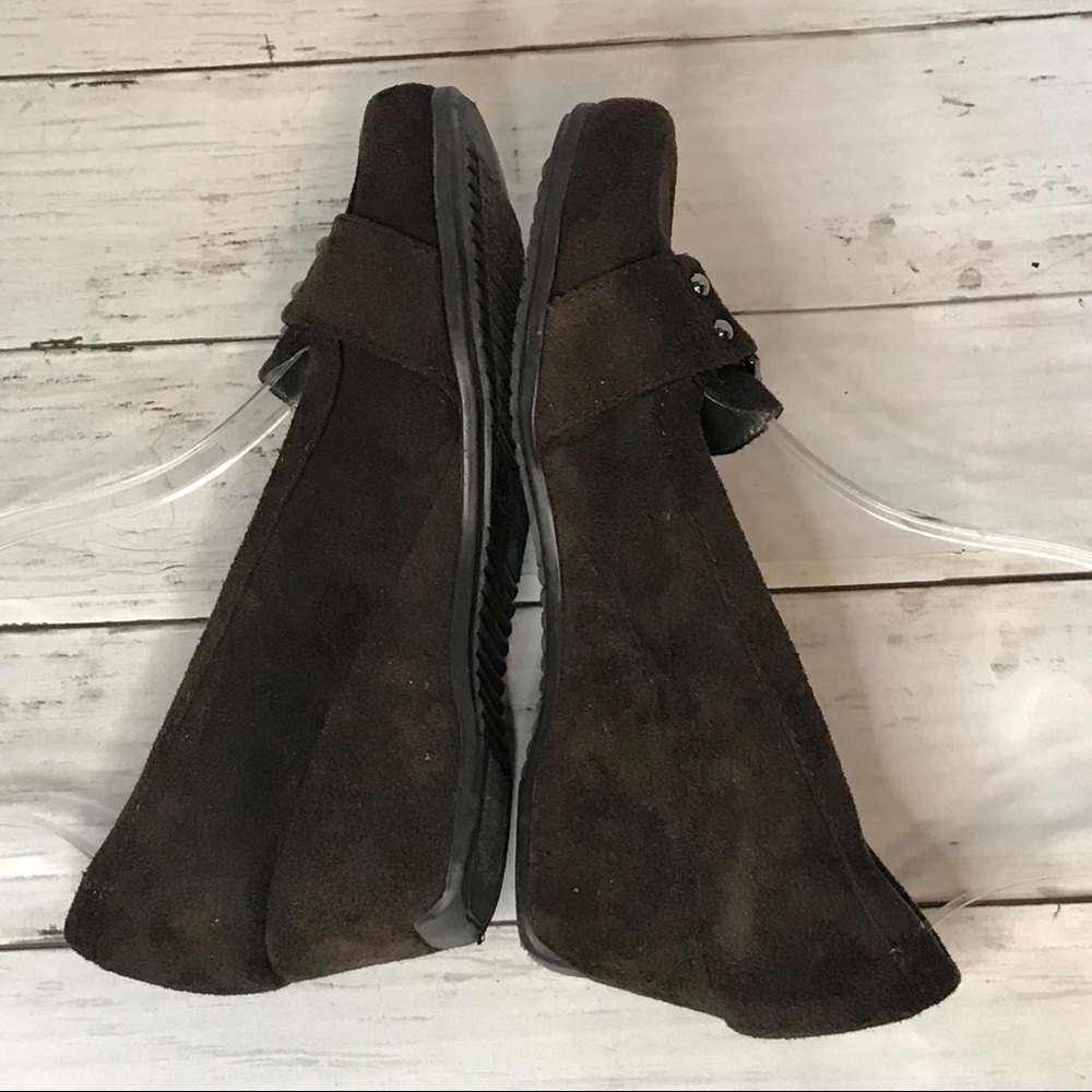 Marc Fisher Suede Buckle Wedges - Picture 6 of 11